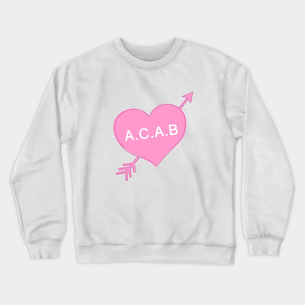 ACAB Heart Crewneck Sweatshirt by DesignsMikki